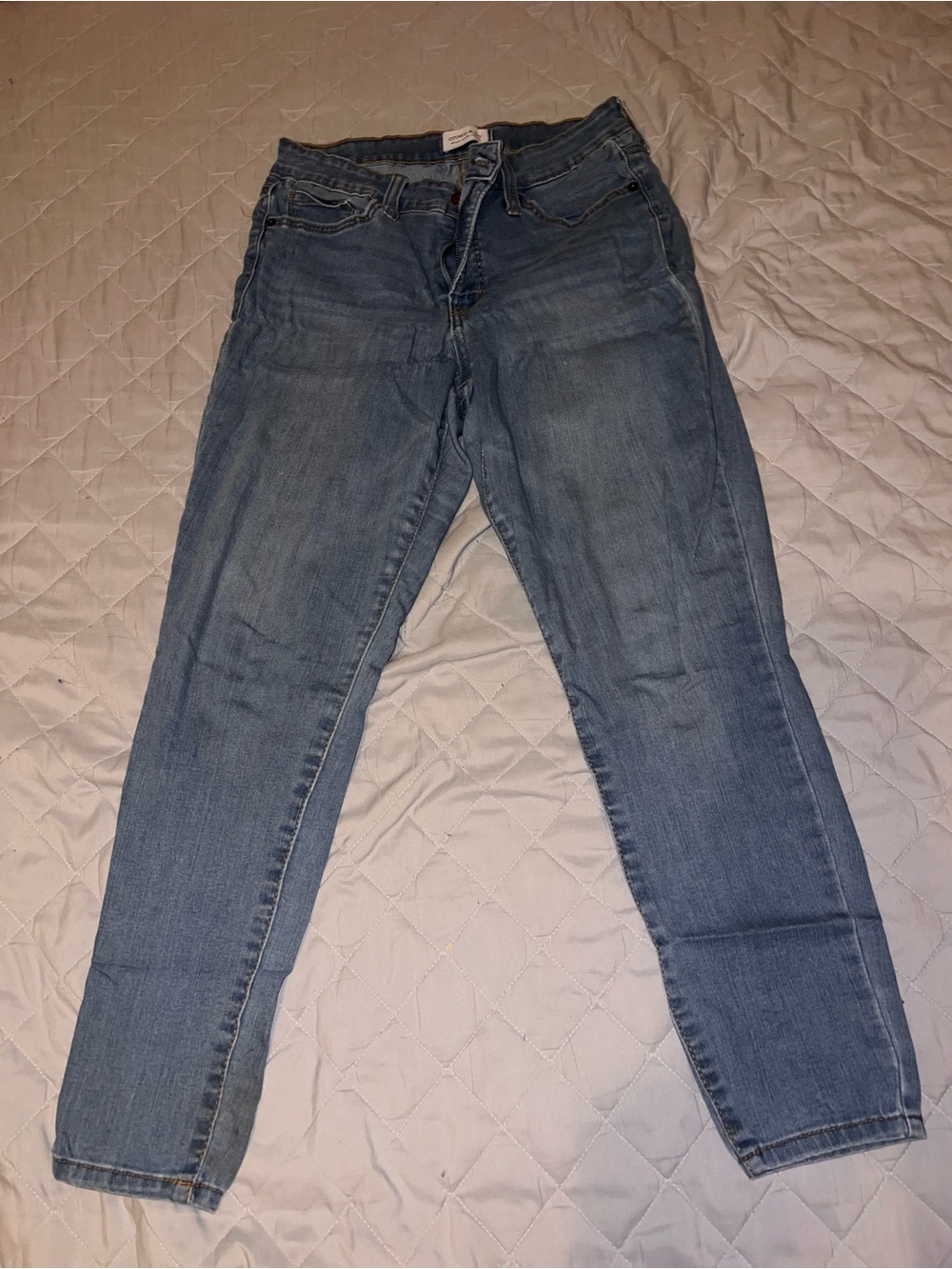 crown & ivy Medium Blue Women's Jeggings - Stretch Denim Look